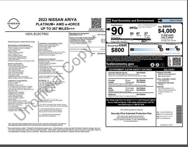 used 2023 Nissan ARIYA car, priced at $29,372