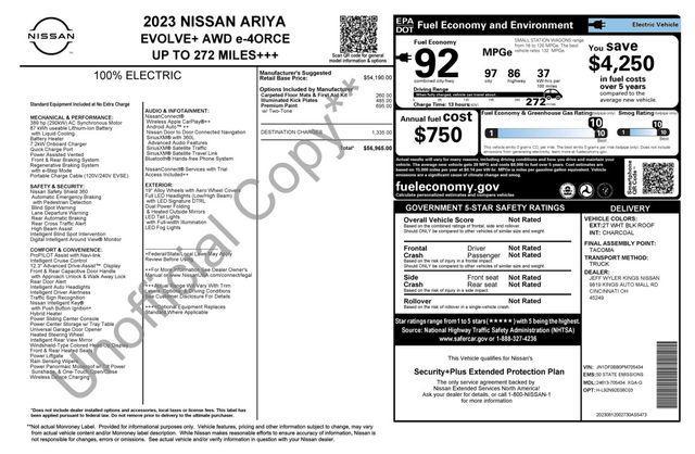 used 2023 Nissan ARIYA car, priced at $25,925