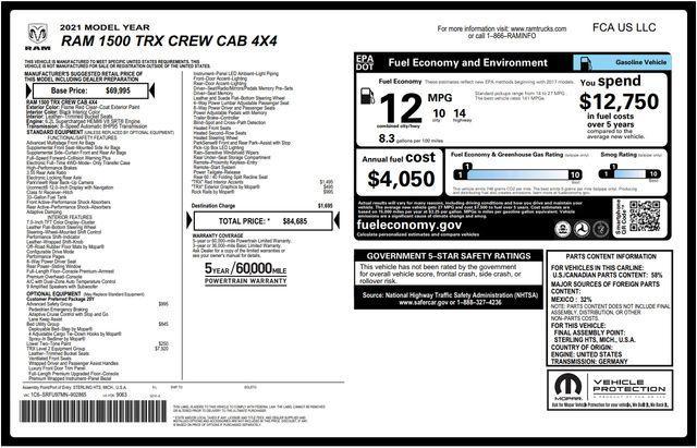 used 2021 Ram 1500 car, priced at $70,972