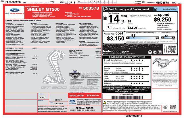 used 2022 Ford Mustang car, priced at $79,979