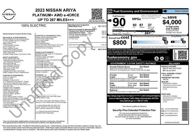 used 2023 Nissan ARIYA car, priced at $29,472