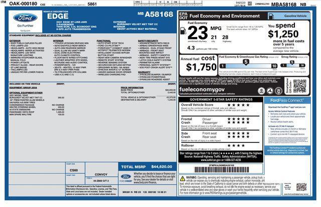 used 2021 Ford Edge car, priced at $25,888