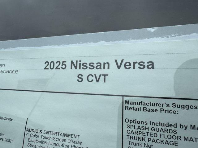 new 2025 Nissan Versa car, priced at $21,020