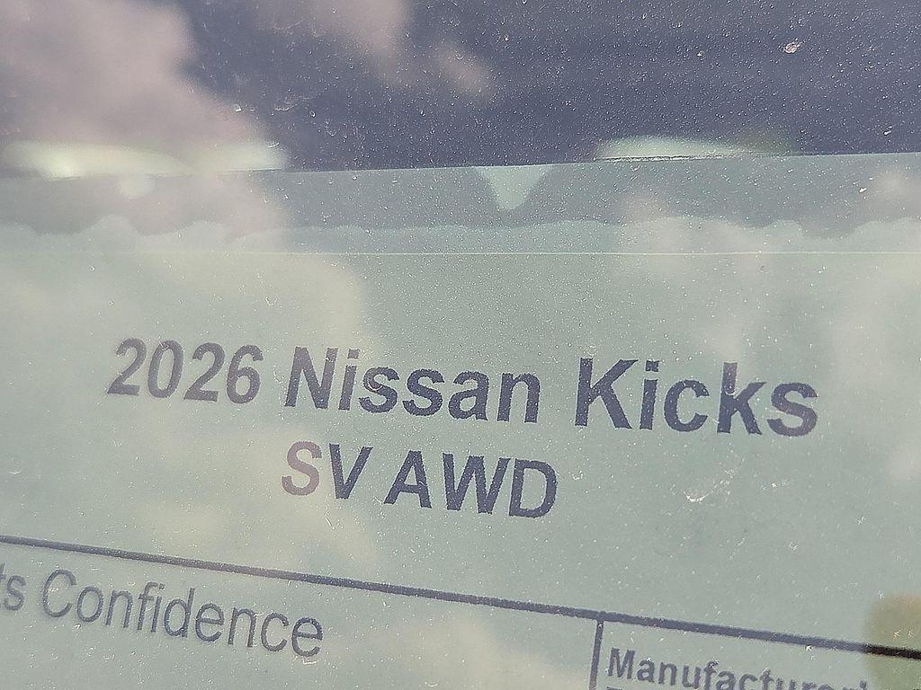 new 2026 Nissan Kicks car, priced at $27,960