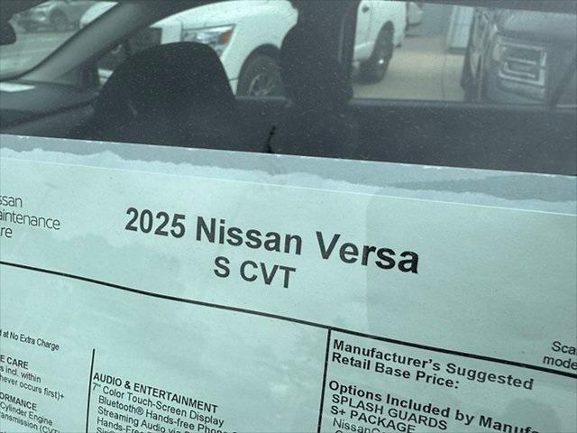 new 2025 Nissan Versa car, priced at $21,288