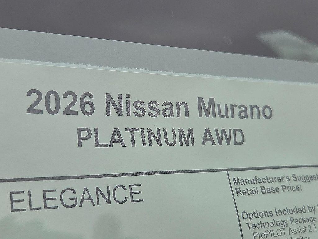 new 2026 Nissan Murano car, priced at $54,135