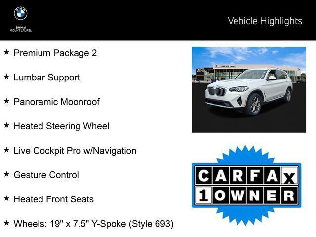 used 2022 BMW X3 car, priced at $35,995