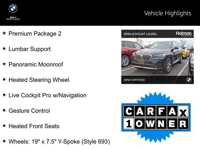 used 2022 BMW X3 car, priced at $39,892
