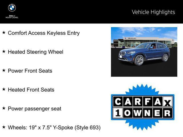 used 2022 BMW X3 car, priced at $38,490