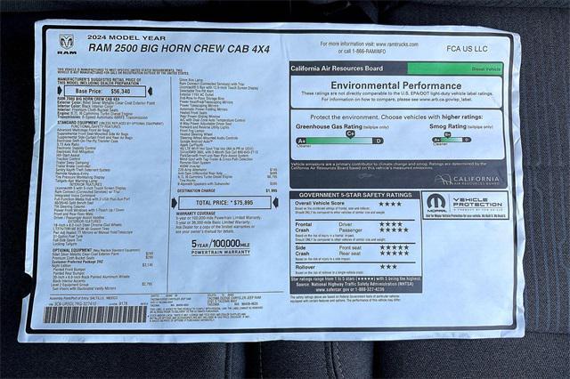 new 2024 Ram 2500 car, priced at $67,895