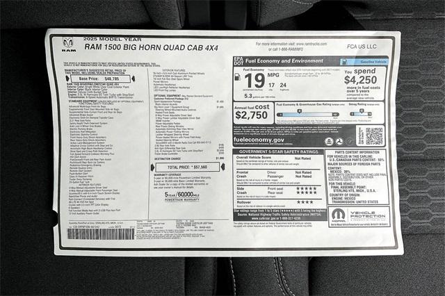 new 2025 Ram 1500 car, priced at $45,560
