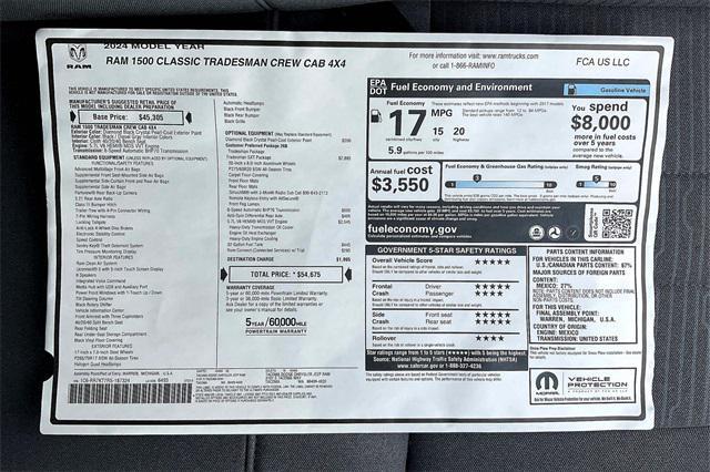 new 2024 Ram 1500 car, priced at $43,675