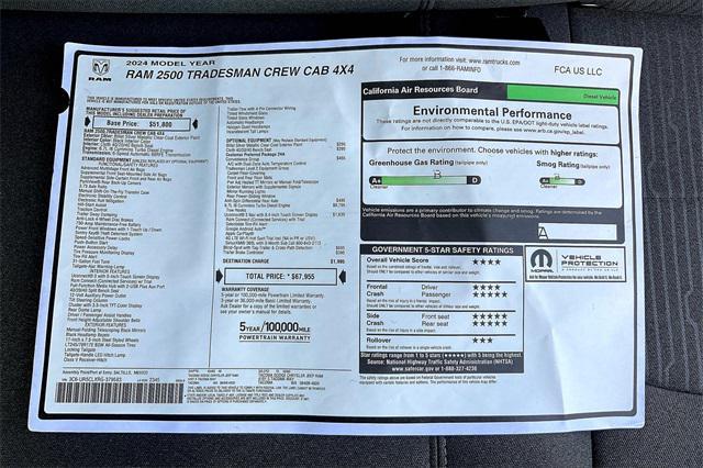 new 2024 Ram 2500 car, priced at $65,955