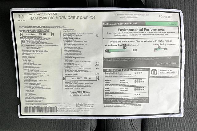 new 2024 Ram 2500 car, priced at $62,130