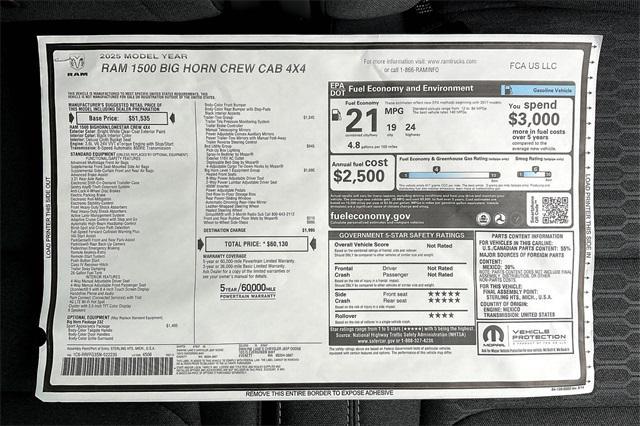 new 2025 Ram 1500 car, priced at $46,130