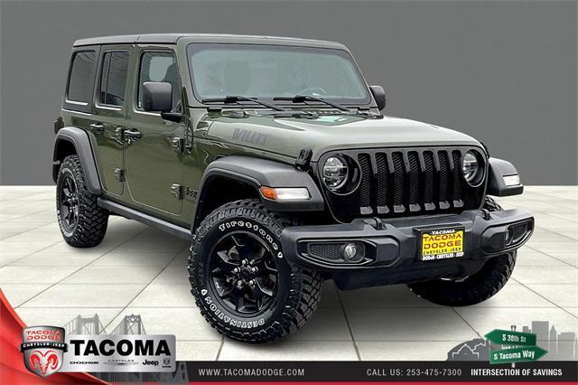 used 2021 Jeep Wrangler car, priced at $25,674