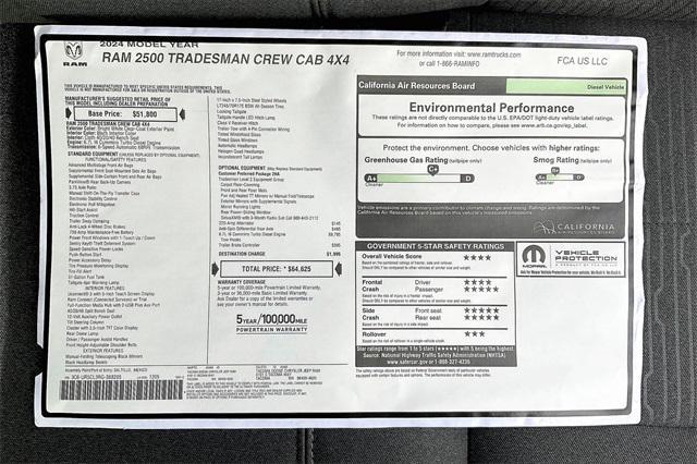 new 2024 Ram 2500 car, priced at $61,625