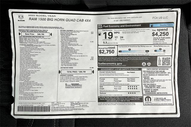 new 2025 Ram 1500 car, priced at $47,200