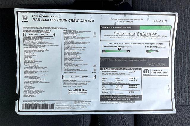 new 2024 Ram 2500 car, priced at $64,610