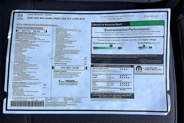 new 2024 Ram 2500 car, priced at $68,095