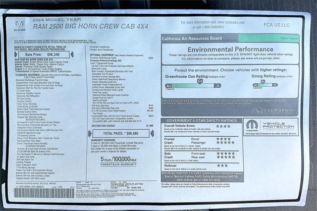 new 2024 Ram 2500 car, priced at $60,885