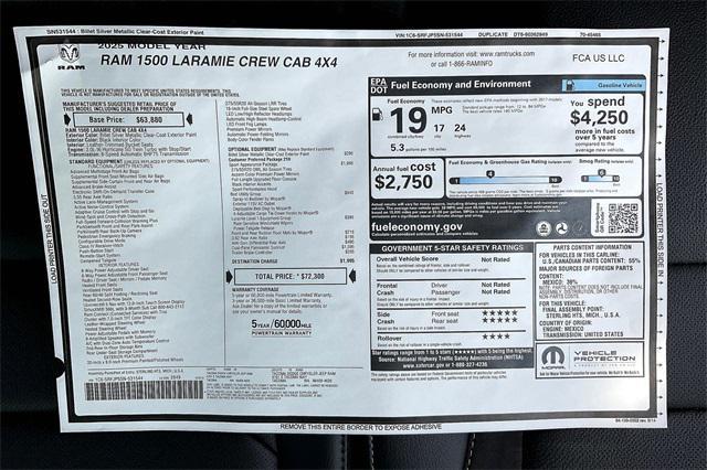 new 2025 Ram 1500 car, priced at $64,300