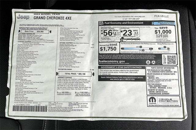 new 2024 Jeep Grand Cherokee 4xe car, priced at $50,180