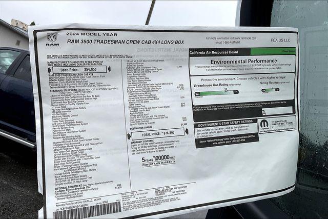 new 2024 Ram 3500 car, priced at $65,690