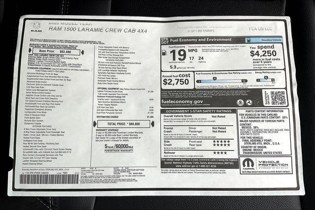 new 2025 Ram 1500 car, priced at $61,850