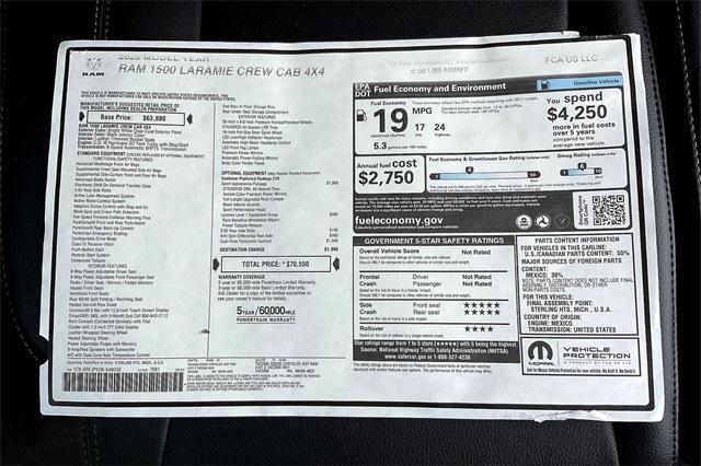 new 2025 Ram 1500 car, priced at $59,800