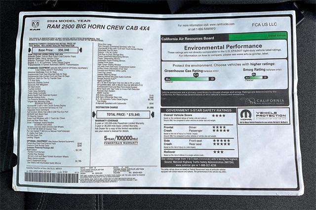 new 2024 Ram 2500 car, priced at $67,845