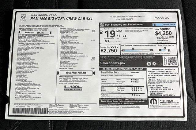 new 2025 Ram 1500 car, priced at $45,490