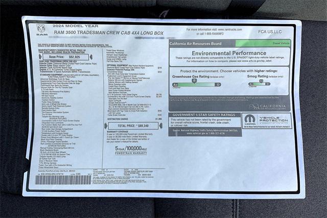 new 2024 Ram 3500 car, priced at $62,340