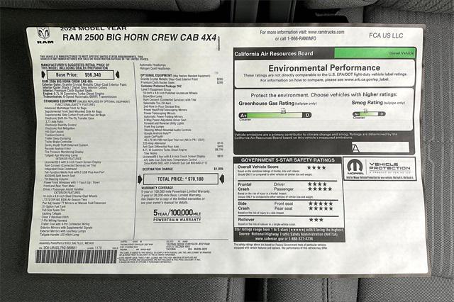 new 2024 Ram 2500 car, priced at $62,180