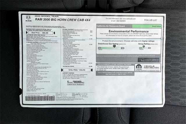 new 2025 Ram 3500 car, priced at $75,810