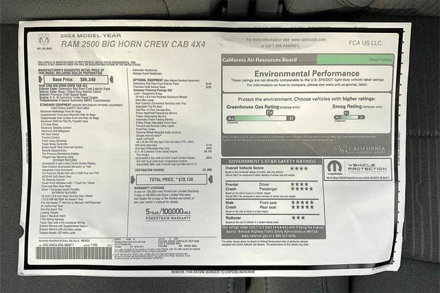 new 2024 Ram 2500 car, priced at $62,130