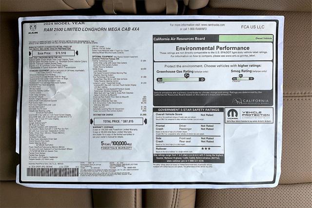 new 2024 Ram 2500 car, priced at $94,015