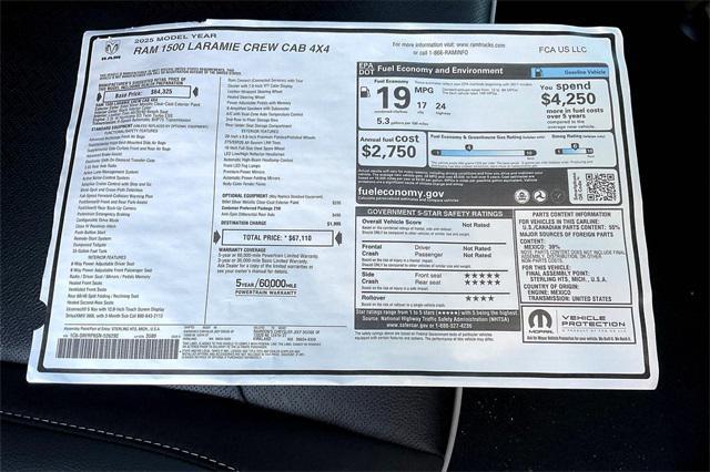 new 2025 Ram 1500 car, priced at $59,110