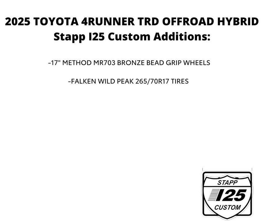 new 2025 Toyota 4Runner car, priced at $59,323