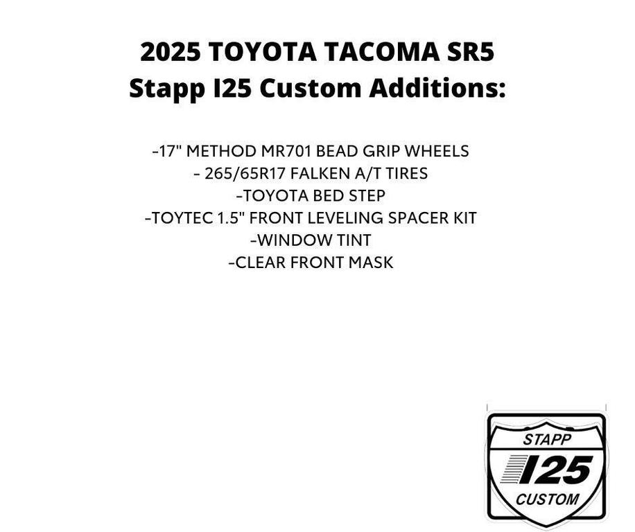 new 2025 Toyota Tacoma car, priced at $52,324