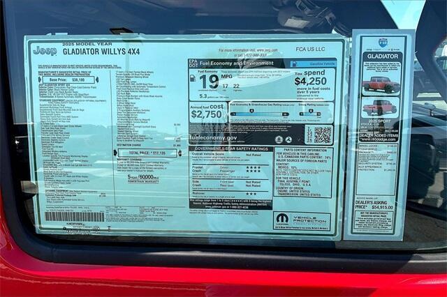 new 2025 Jeep Gladiator car, priced at $49,885
