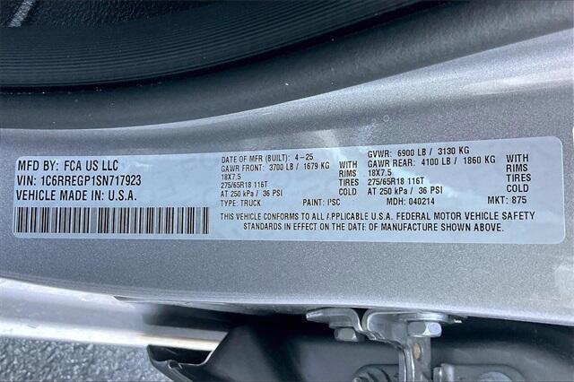 new 2025 Ram 1500 car, priced at $47,250