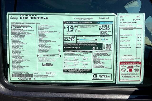 new 2025 Jeep Gladiator car, priced at $55,590