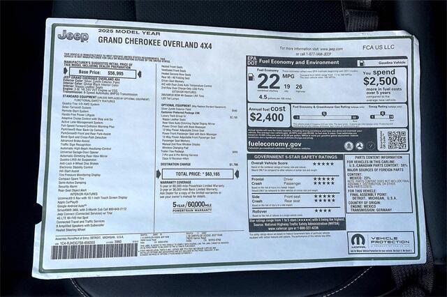 new 2025 Jeep Grand Cherokee car, priced at $60,665
