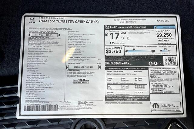 new 2025 Ram 1500 car, priced at $88,465