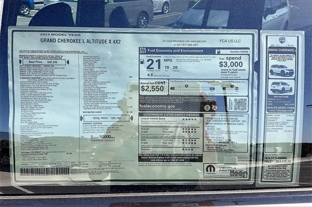 new 2024 Jeep Grand Cherokee L car, priced at $48,750