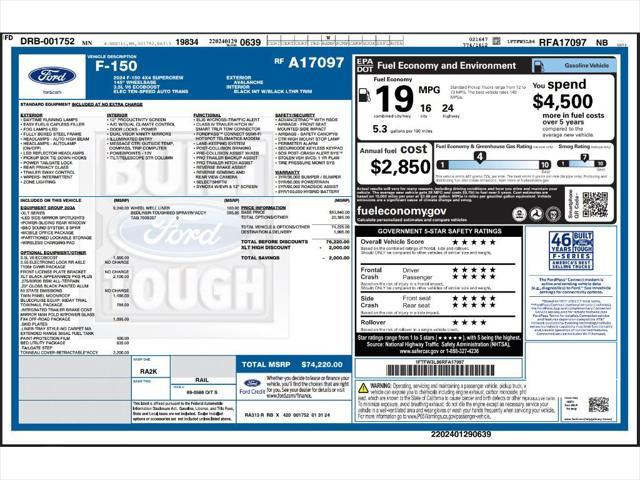 used 2024 Ford F-150 car, priced at $54,995