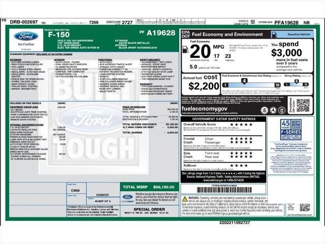 used 2023 Ford F-150 car, priced at $43,733