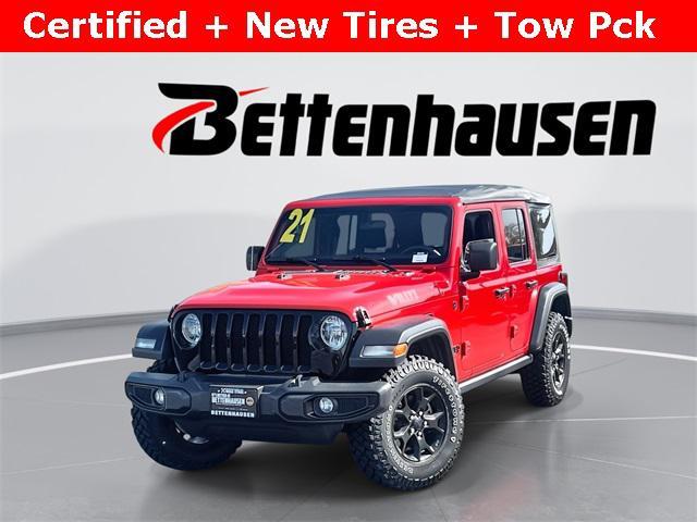 used 2021 Jeep Wrangler Unlimited car, priced at $27,431