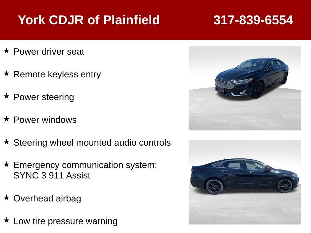 used 2019 Ford Fusion Hybrid car, priced at $10,500